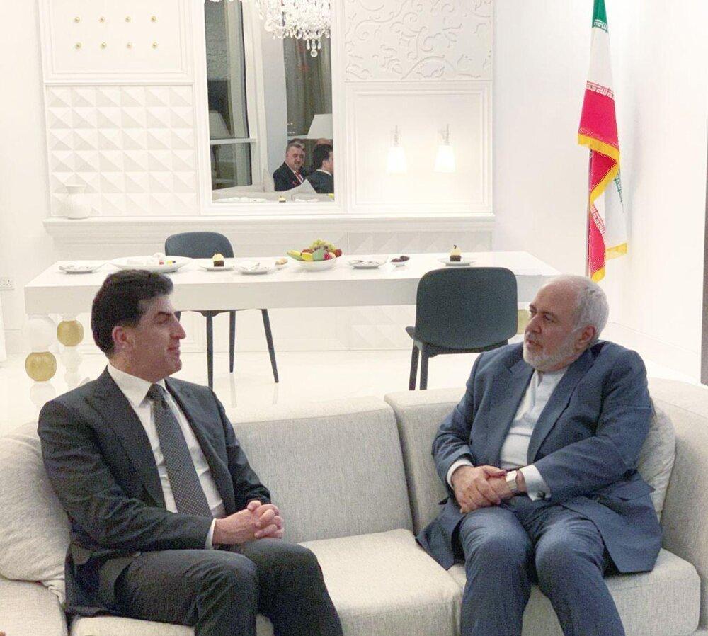 بارزانی با ظریف دیدار کرد بارزانی با ظریف دیدار کرد