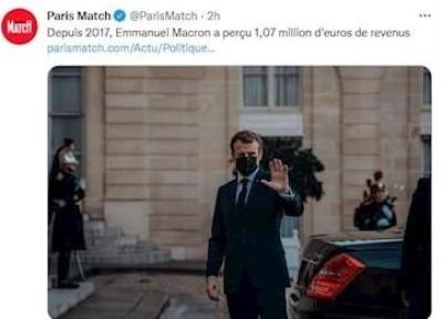 1،07 میلیون یورو درآمد مکرون از سال 2017