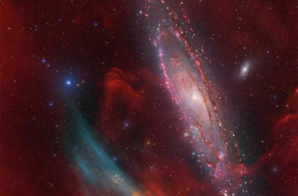 تصویر روز ناسا: وجود ابر هایی غیرمنتظره در کهکشان آندرومدا